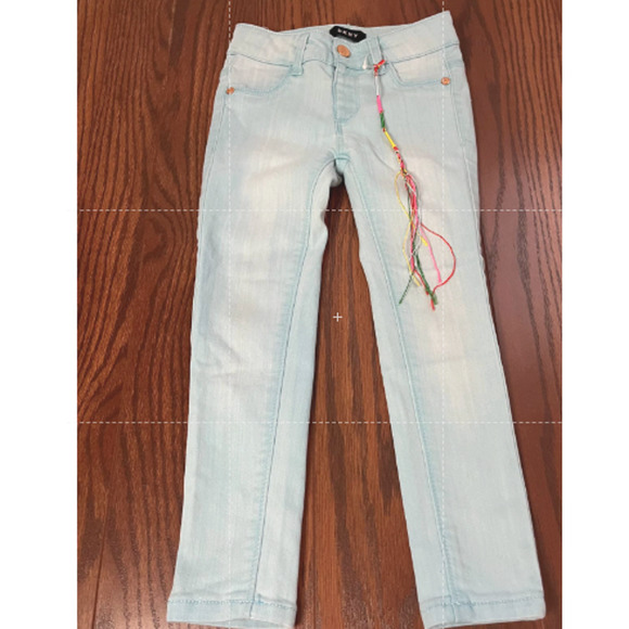 Lot Girls Jeans Denim Skinny Leg Jeans SZ 4T Teal Blue Leggings - Picture 2 of 15